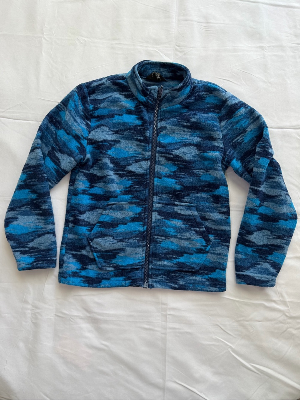Eddie Bauer Blue & Navy Camo Full-Zip Kids Jacket